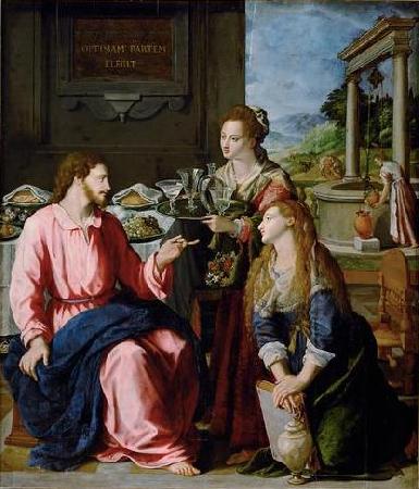 Alessandro Allori Christ with Mary and Martha Sweden oil painting art